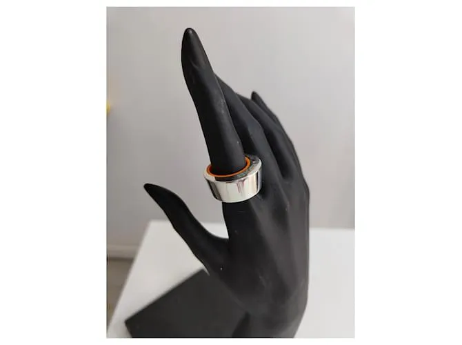 Hermès Anillos Plata Naranja 