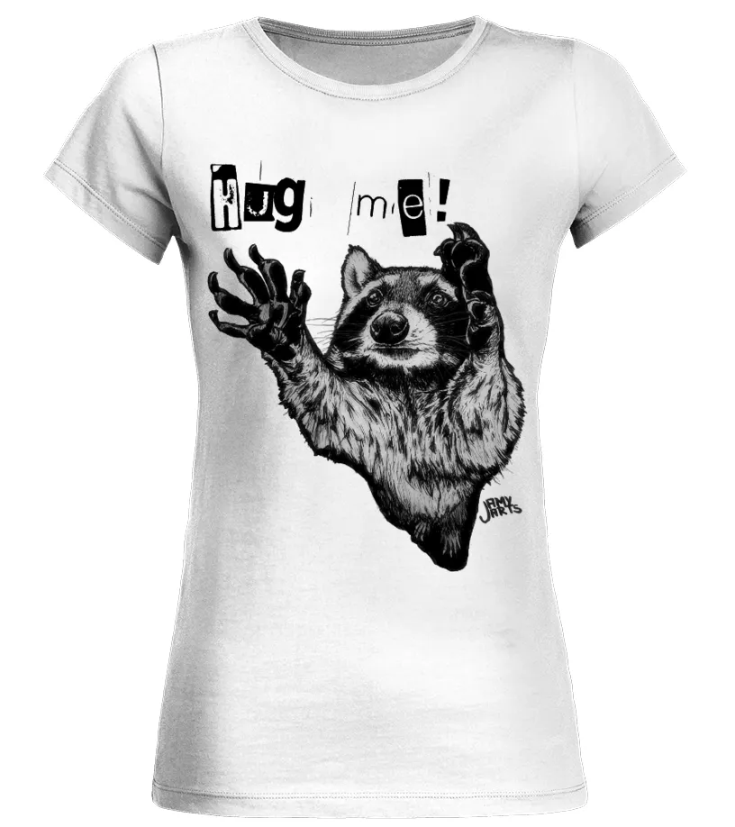 Hug me! Raccoon. Limited Edition! Camiseta cuello redondo Mujer
