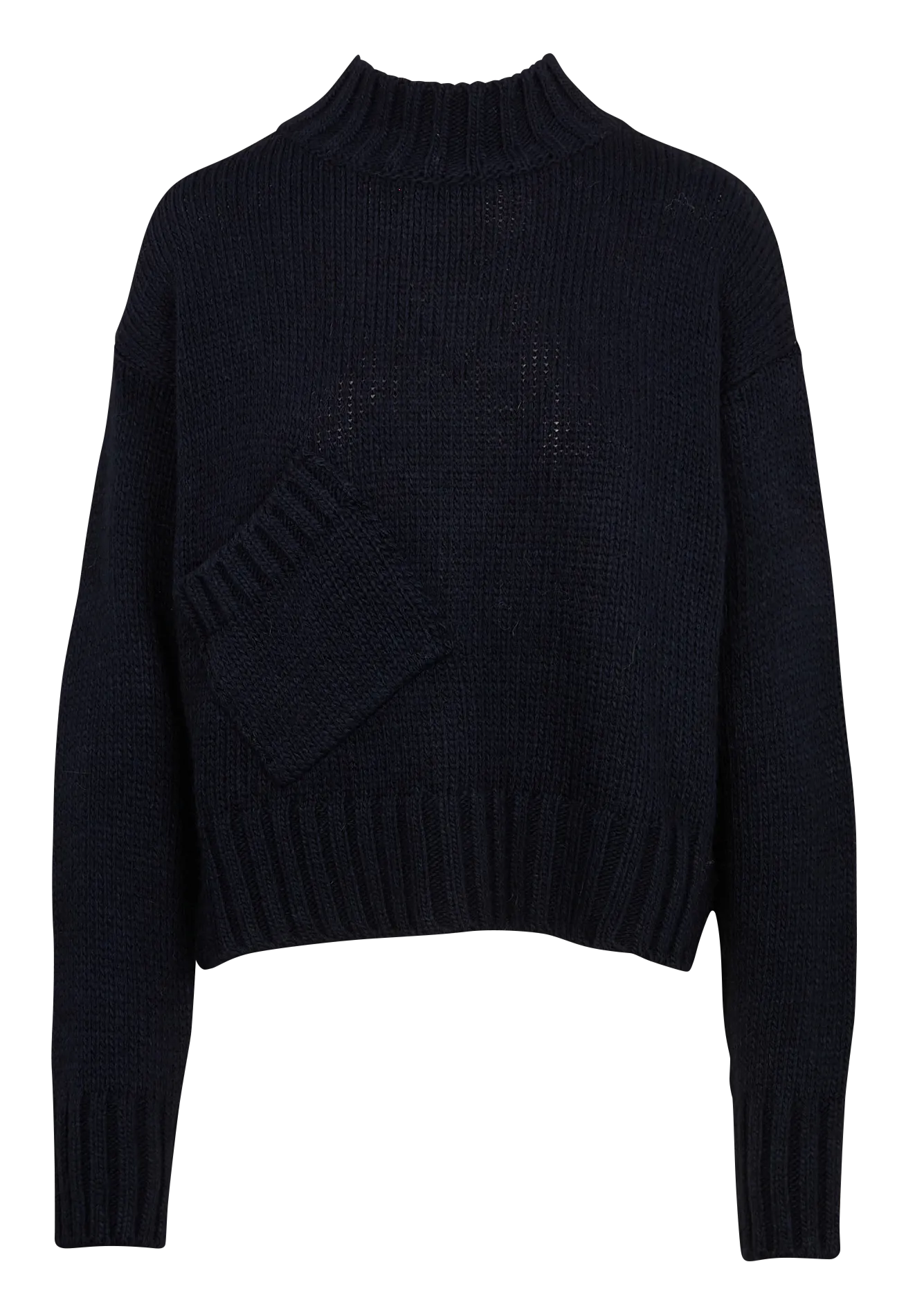 HUMILITY Jersey holgado de mezcla de punto con cuello alto en azul