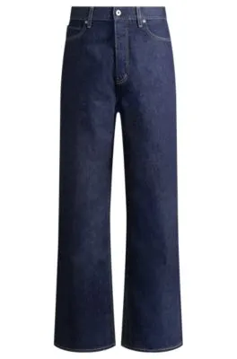 Jeans holgados baggy fit de denim azul oscuro