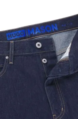 Jeans holgados baggy fit de denim azul oscuro