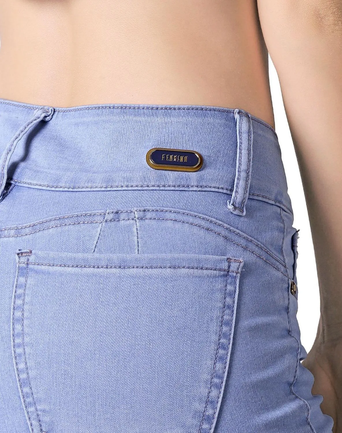 Jeans Mujer Moda Skinny Azul Fergino 52904802