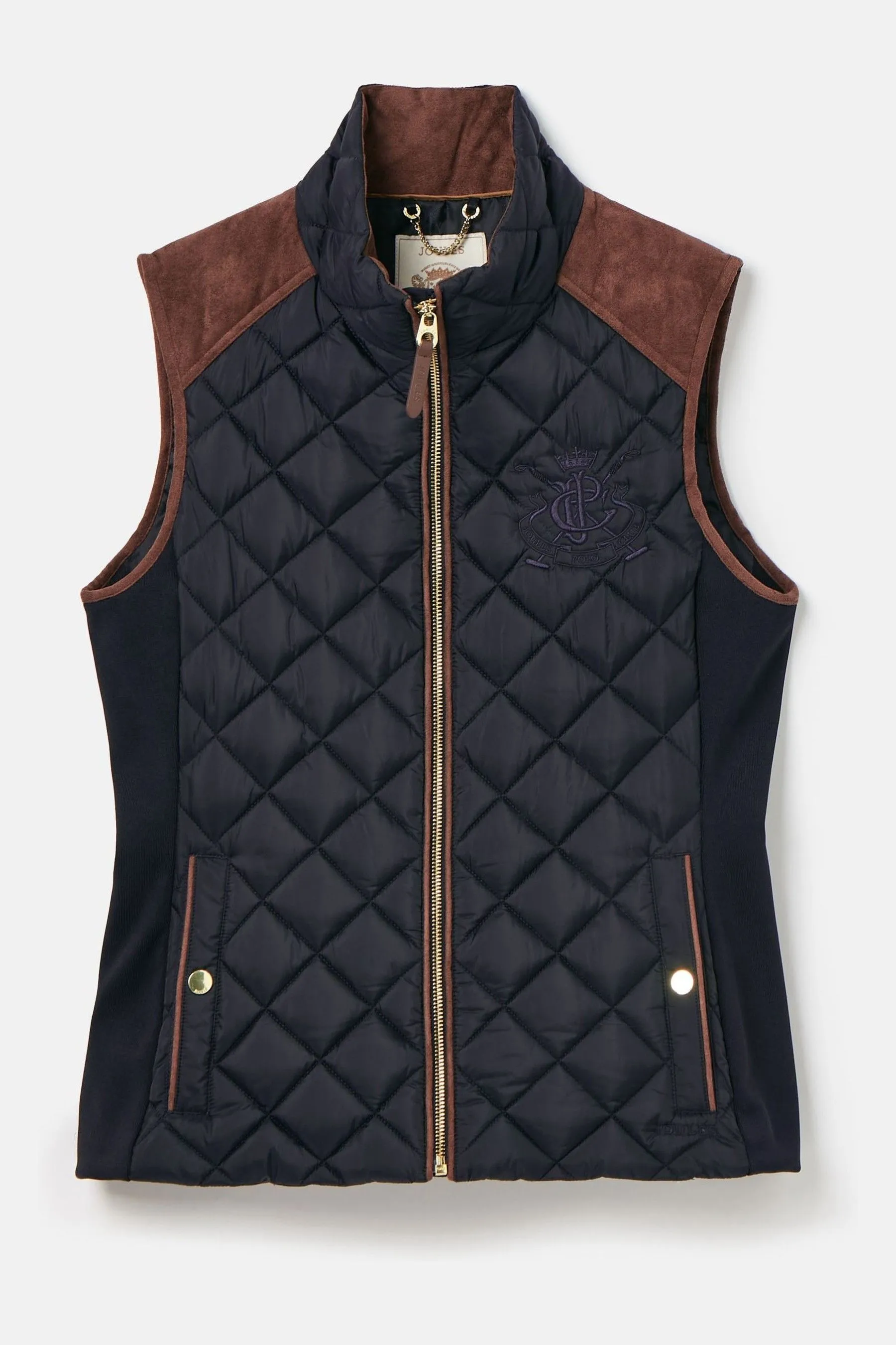 Joules Braemar Luxe Showerproof Diamond Quilted Gilet