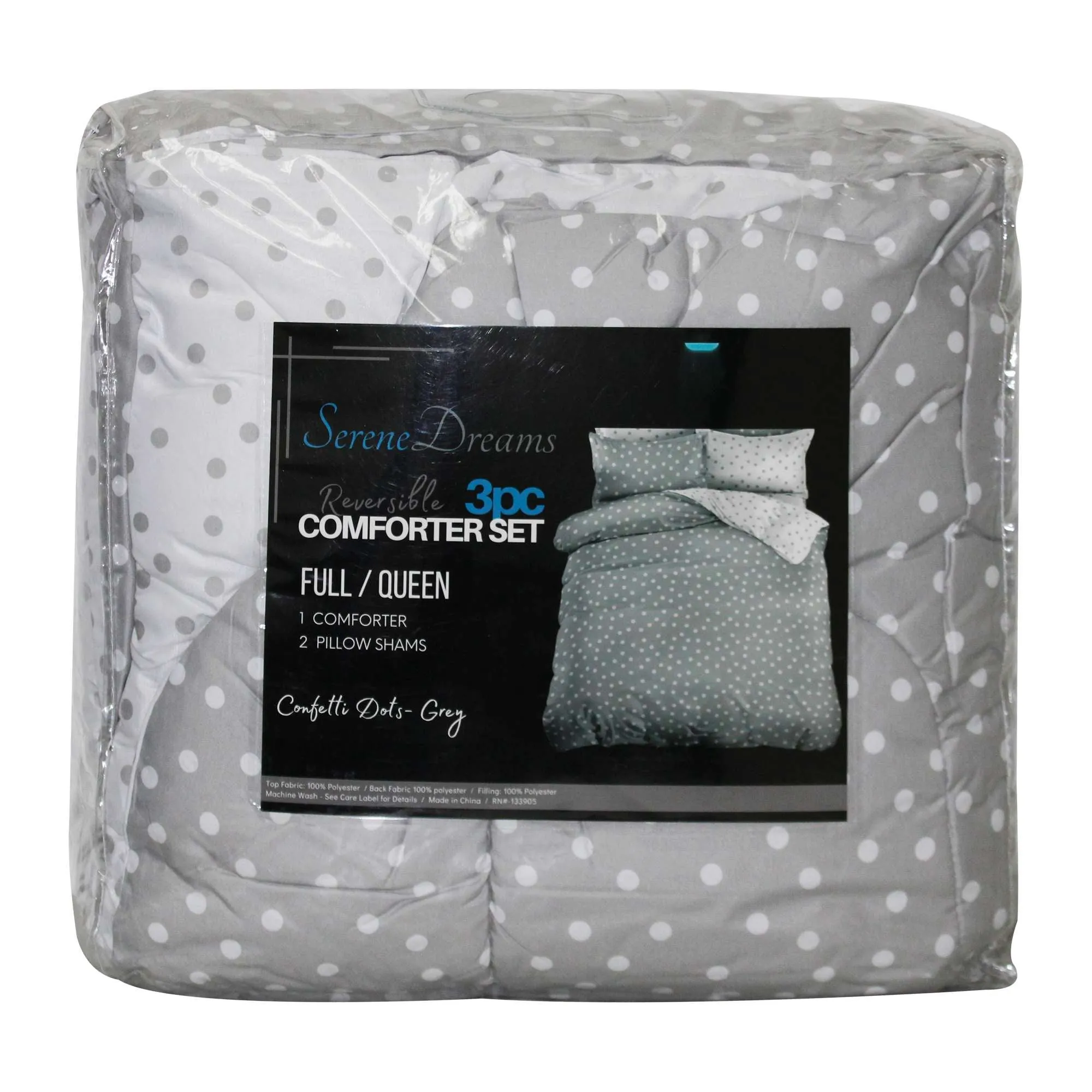 Juego De Comforter Confetti Full/Queen 3 Piezas