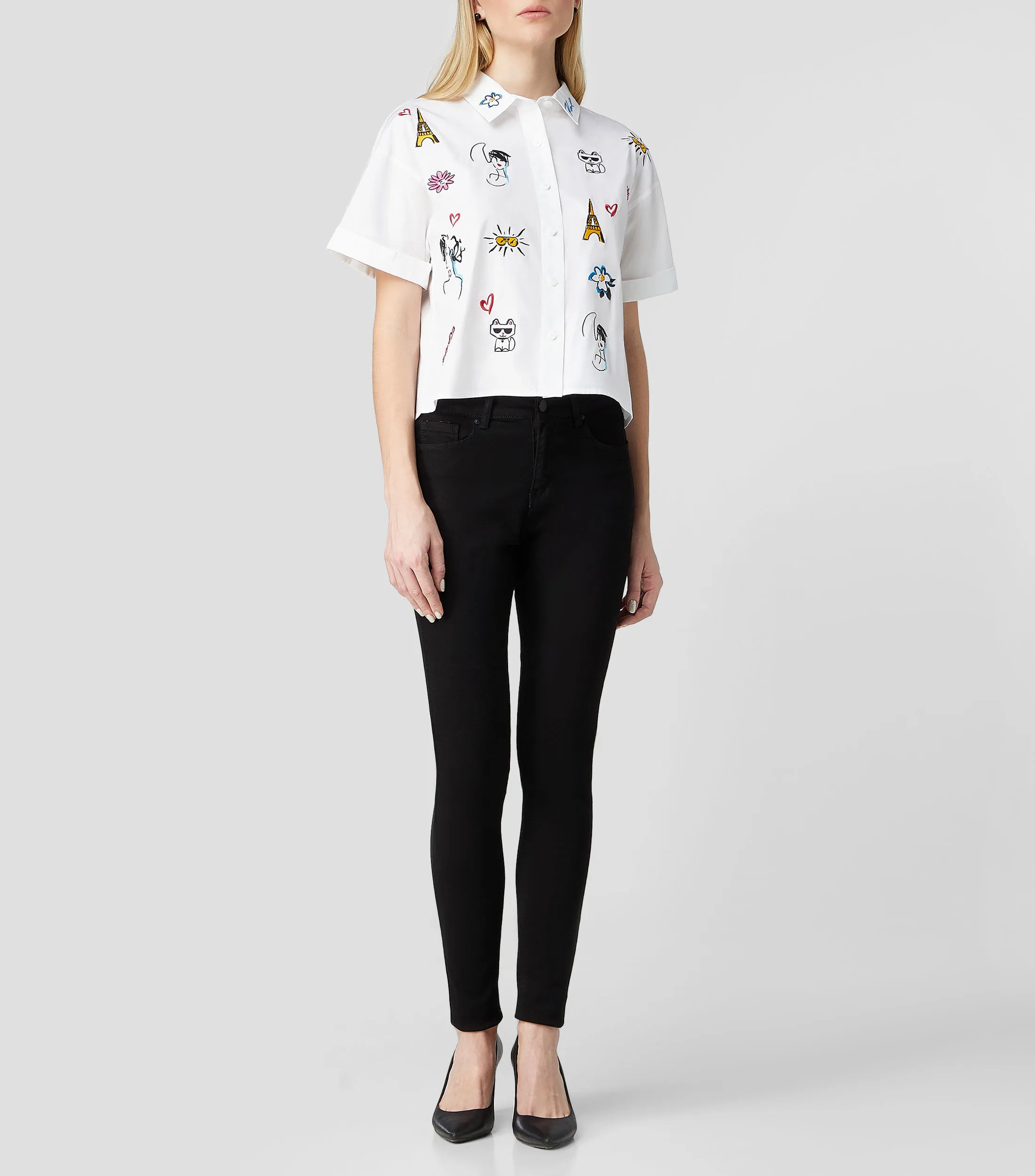 Karl Lagerfeld Camisa estampada manga corta Mujer