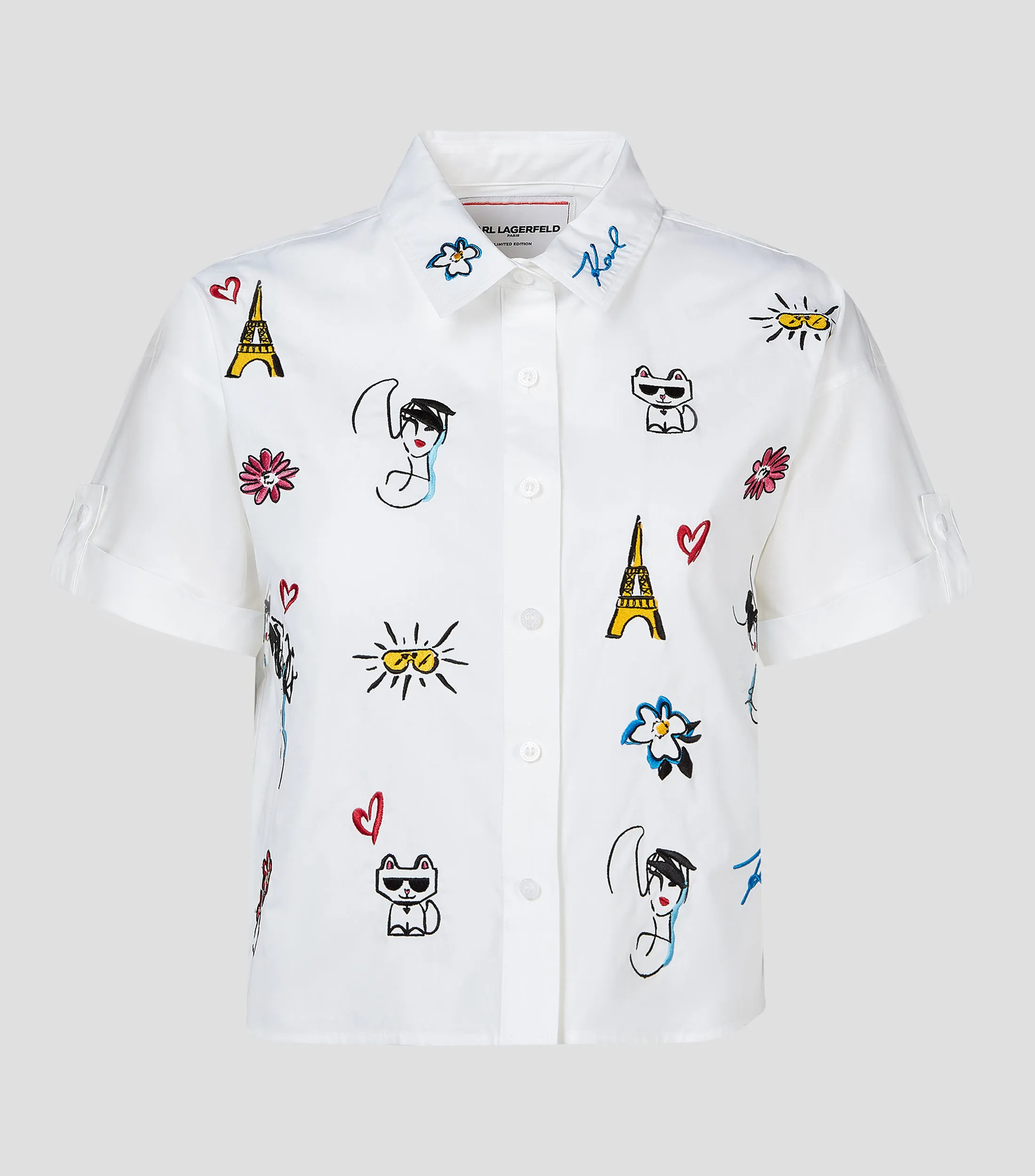 Karl Lagerfeld Camisa estampada manga corta Mujer