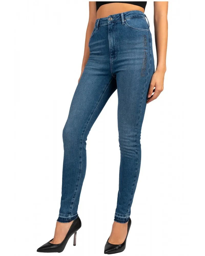 KARL LAGERFELD  VAQUERO SKINNY CON LOGOTIPO EN STRASS