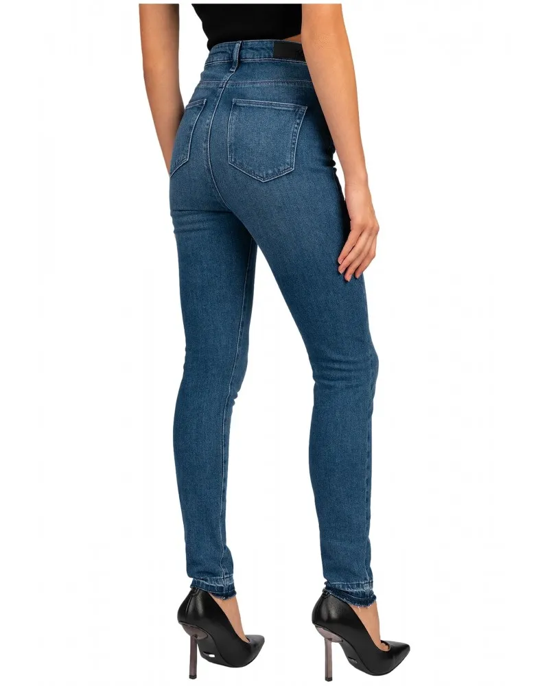 KARL LAGERFELD  VAQUERO SKINNY CON LOGOTIPO EN STRASS
