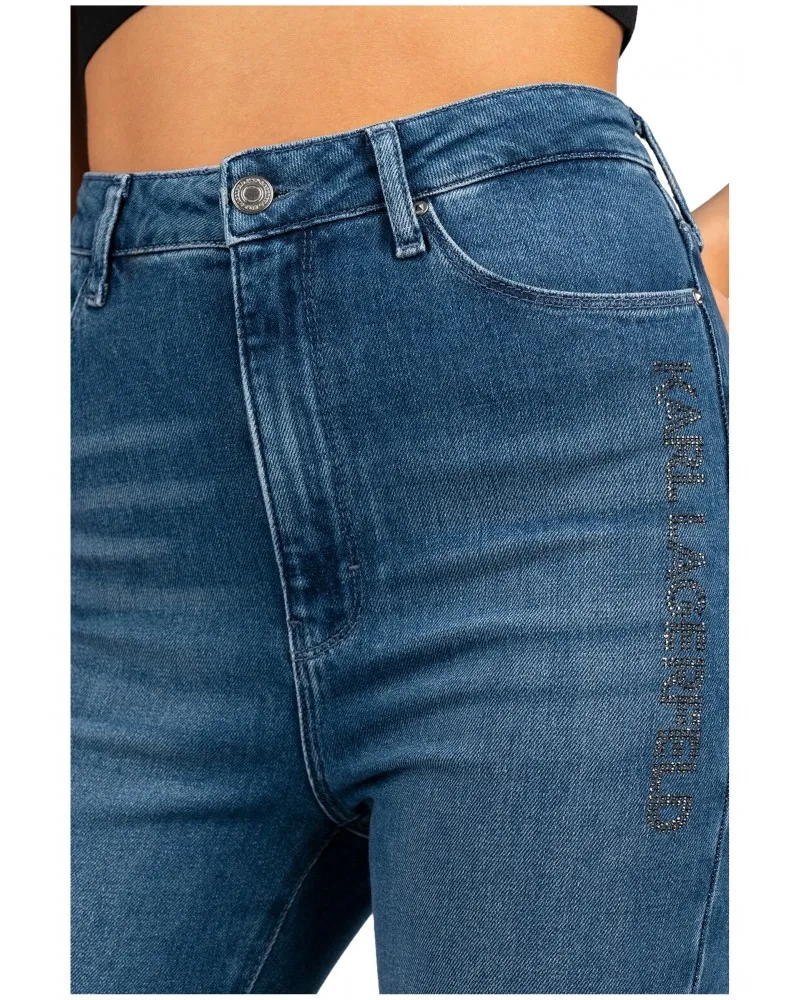 KARL LAGERFELD  VAQUERO SKINNY CON LOGOTIPO EN STRASS