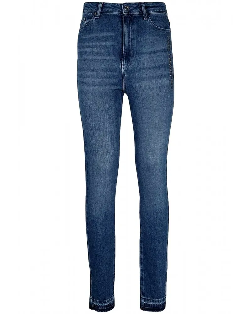KARL LAGERFELD  VAQUERO SKINNY CON LOGOTIPO EN STRASS
