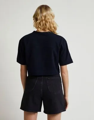 Lee Loose Cropped Tee "Rivet Navy"