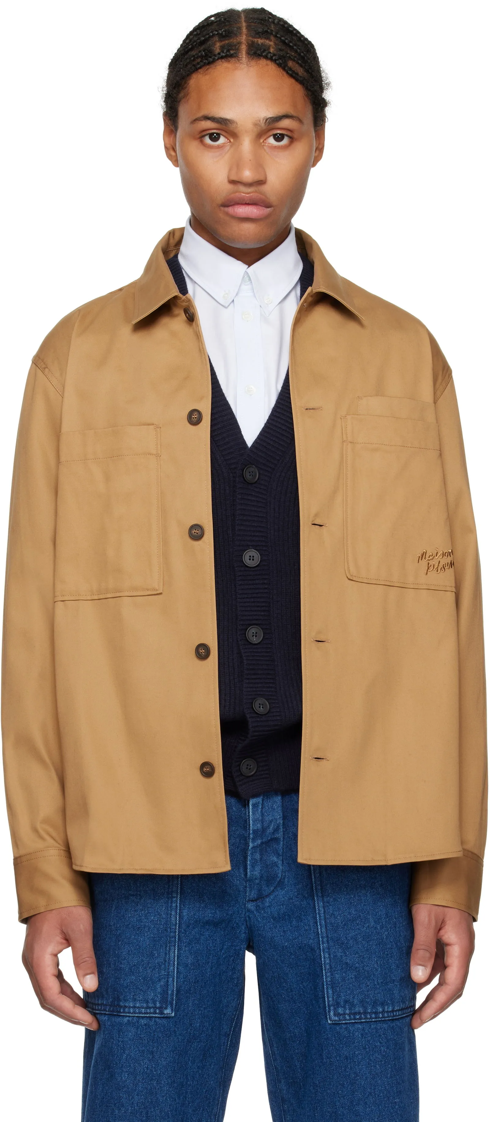 MAISON KITSUNÉ Cotton Gabardine Overshirt