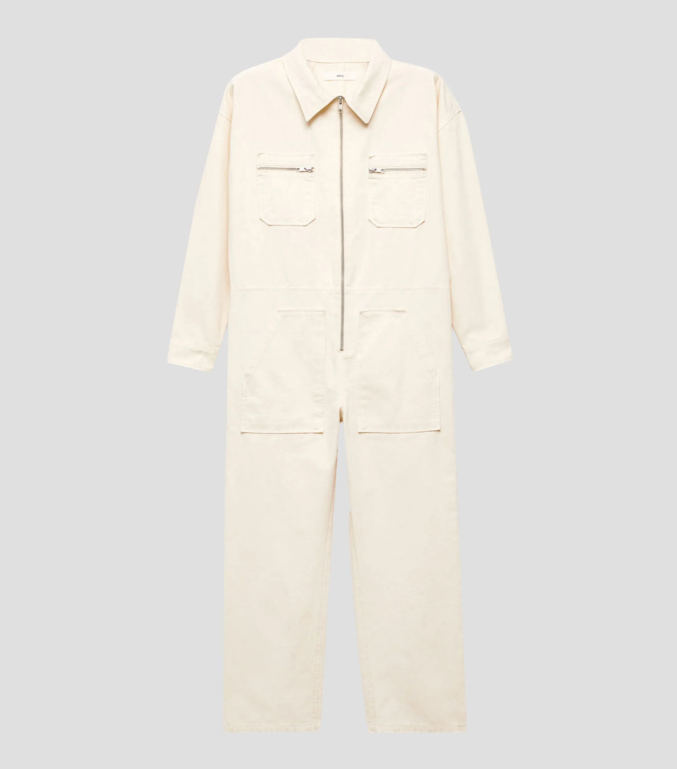 Mango Jumpsuit de corte recto en mezclilla Mujer