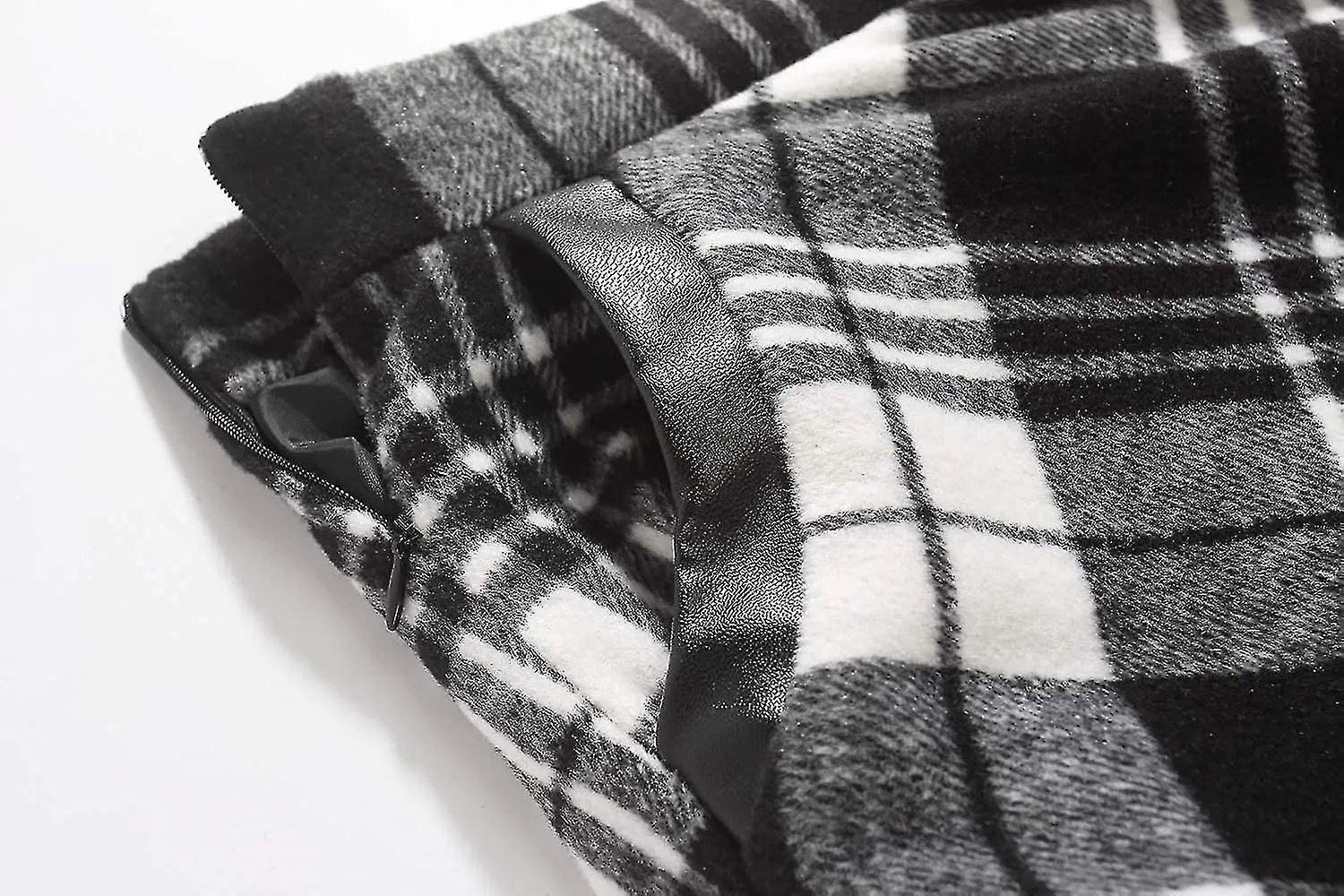 Maxi Faldas de Mujer Lana de Tartán Larga Cálida Con Cintura Elástica Plus Size
