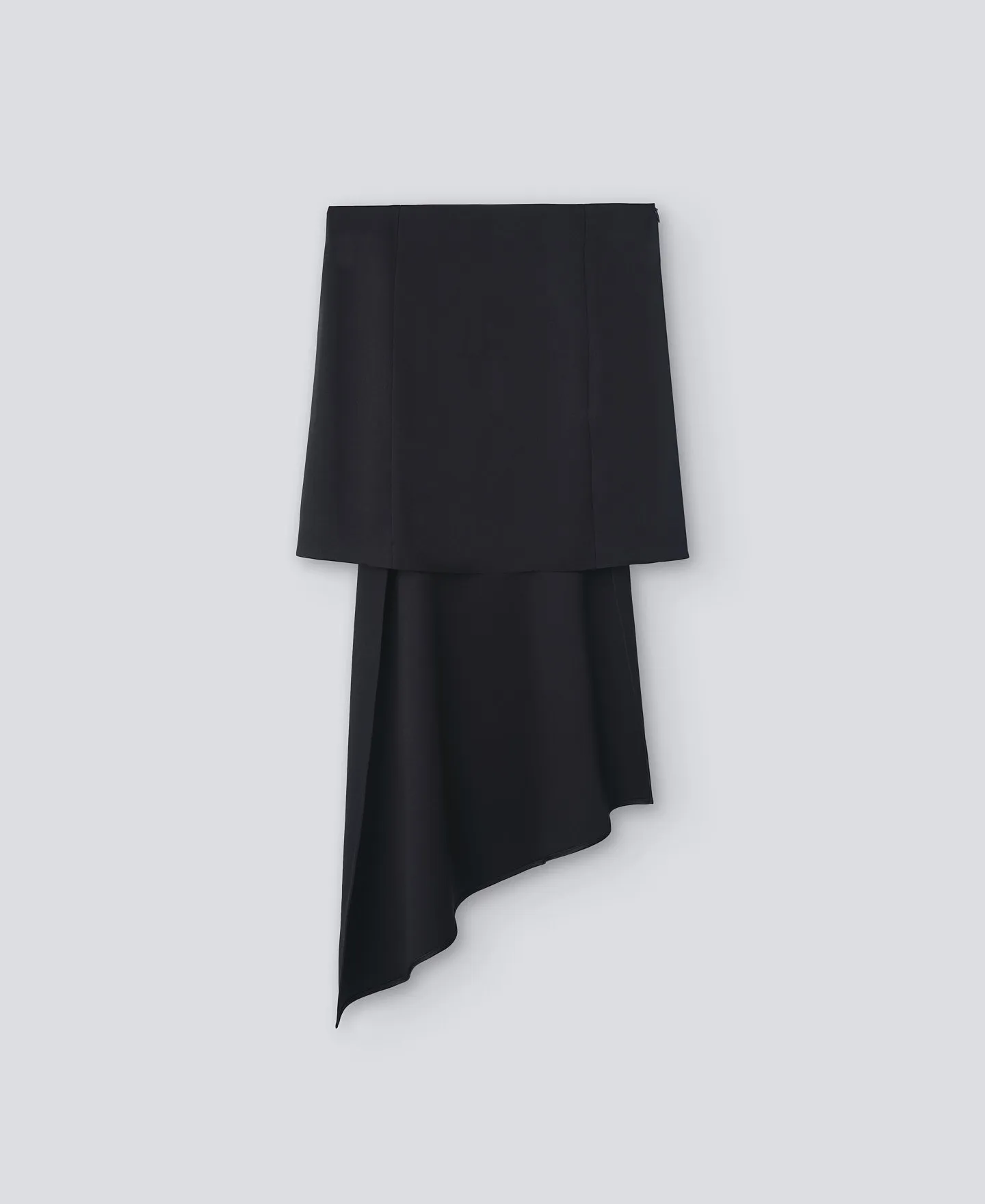 Minifalda asimétrica negra mujer