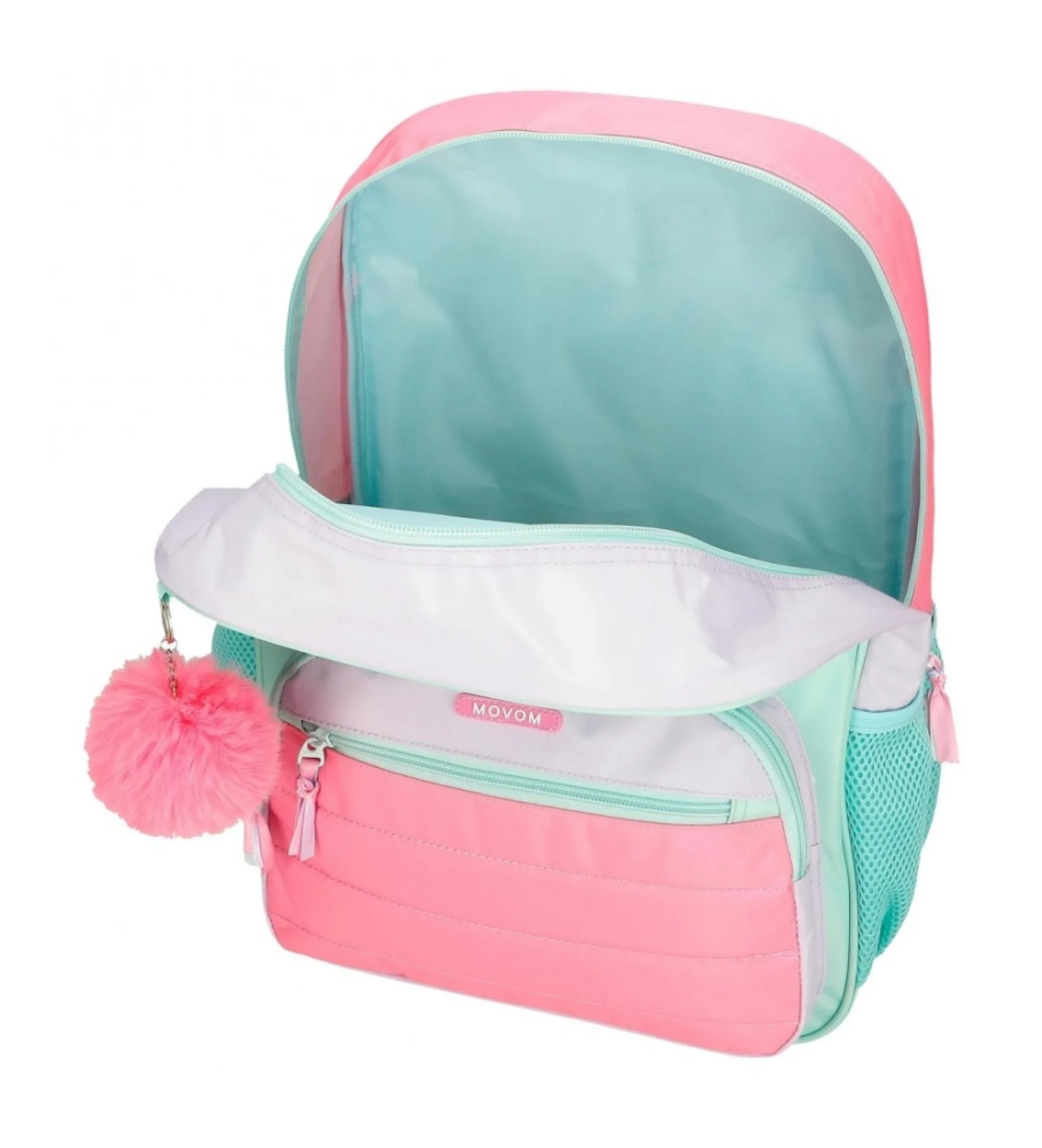 Mochila escolar Movom La vita è Bella 42 cm adaptable a carro turquesa