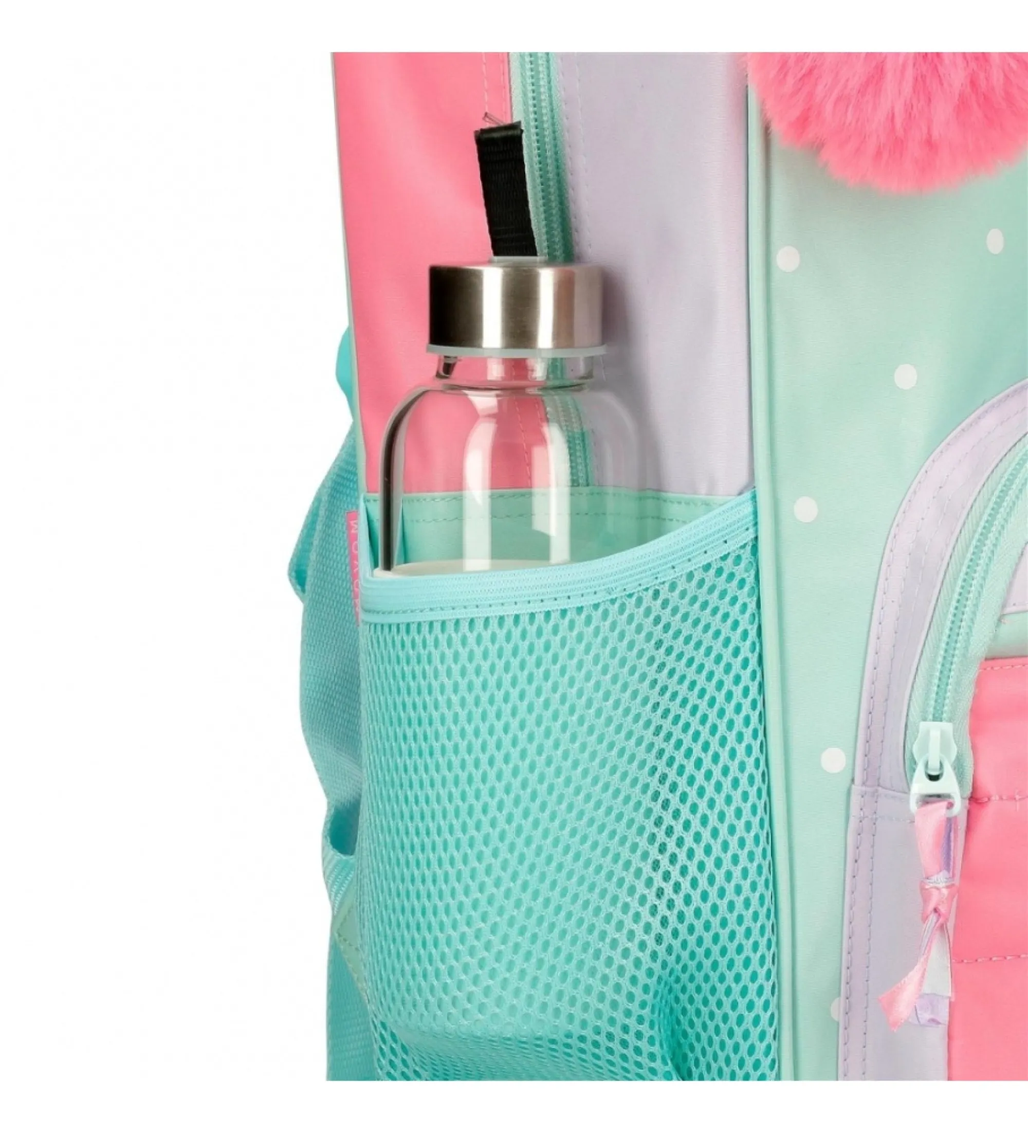 Mochila escolar Movom La vita è Bella 42 cm adaptable a carro turquesa