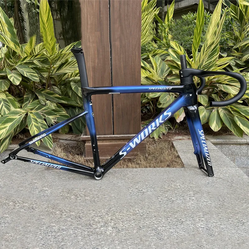 Newset Road Fiber Bi Frames Chameleon SL8 SL7 Disc de pintura personalizado Bras UD Glosatt Bicicleta de carbono Framset T1000 S