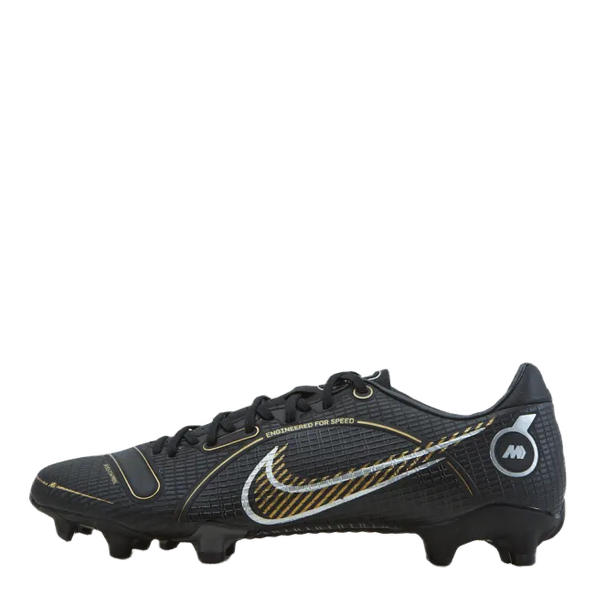 NIKE VAPOR 14 ACADEMY FG/MG BLACK/METALLIC GOLDMETALLIC S