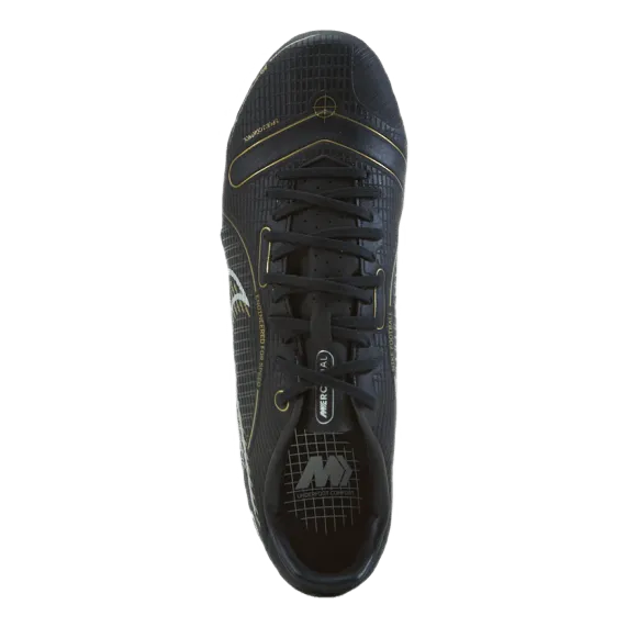NIKE VAPOR 14 ACADEMY FG/MG BLACK/METALLIC GOLDMETALLIC S