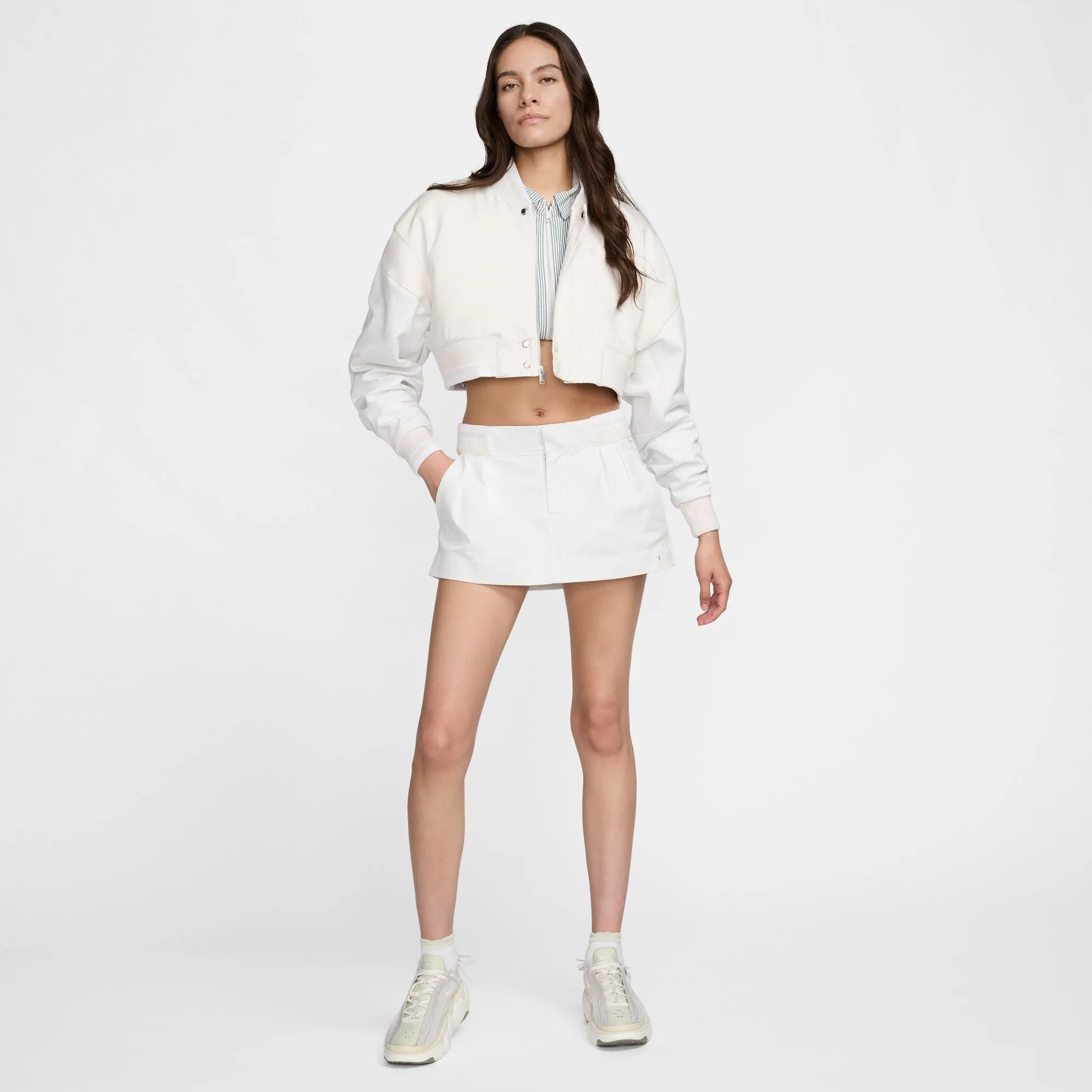 Nike W Nsw Canvas Lr Mini Skirt Mdc Summit White/Phantom