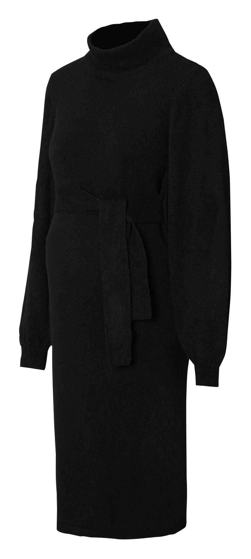 NOPPIES MICO  VESTIDO MIDI CON CUELLO VUELTO DE PREMAMá EN NEGRO