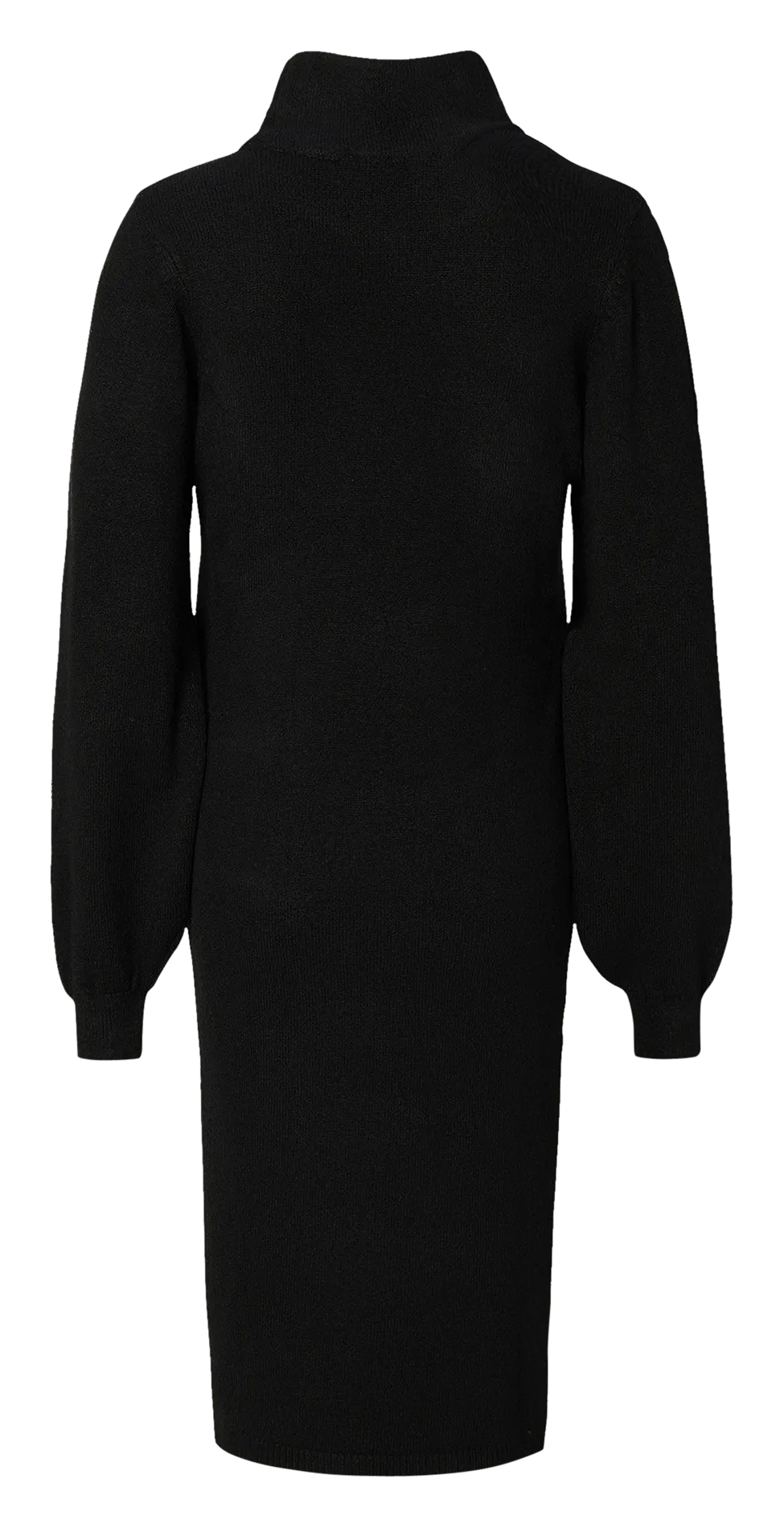 NOPPIES MICO  VESTIDO MIDI CON CUELLO VUELTO DE PREMAMá EN NEGRO