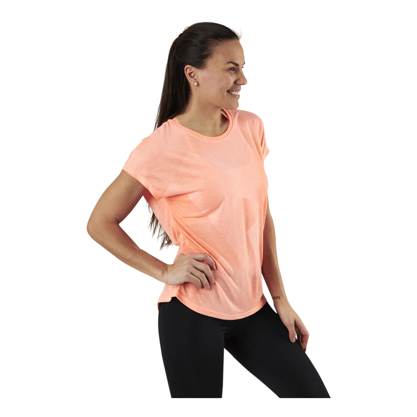 Only Play Fan Loose Burnout Ss Tee Orange