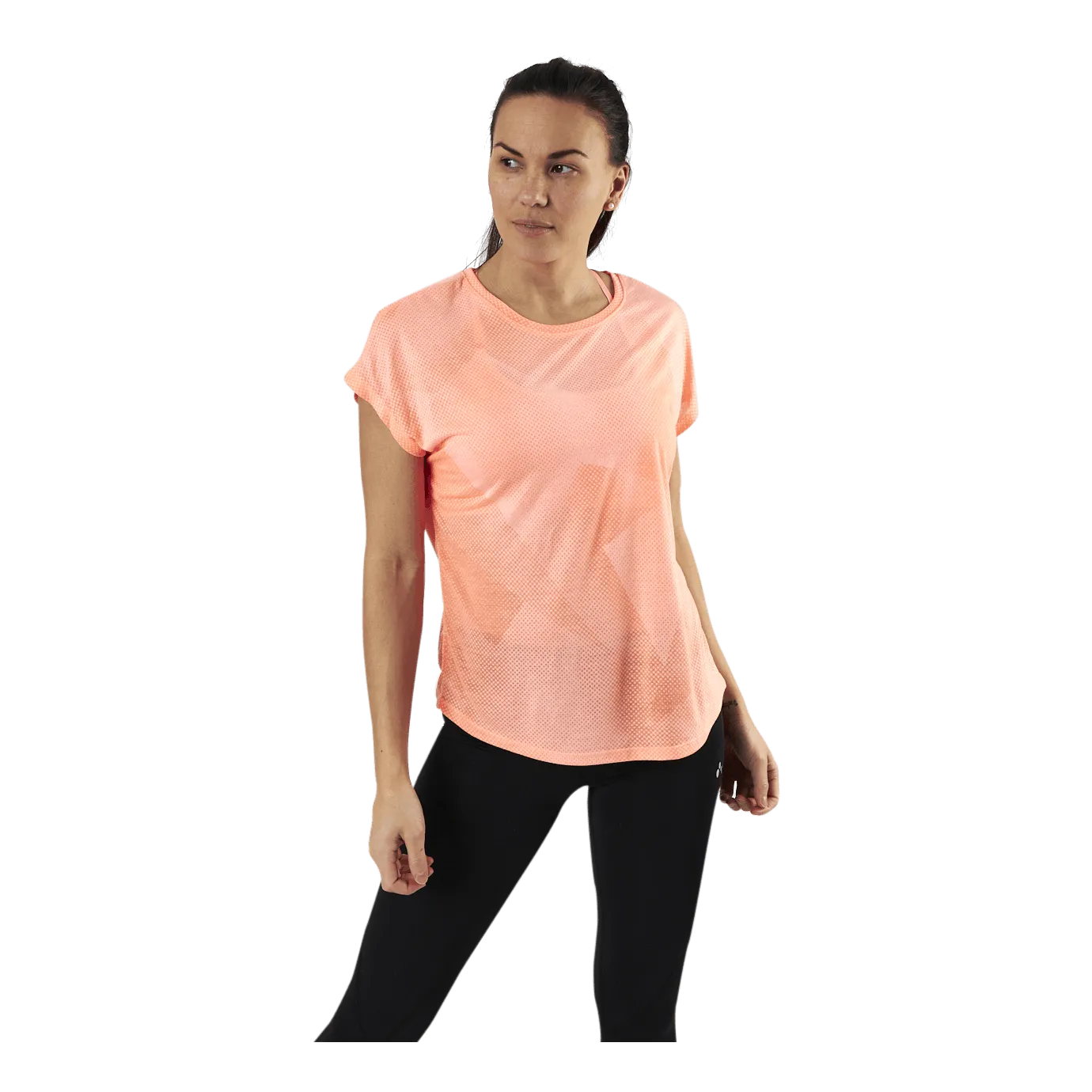 Only Play Fan Loose Burnout Ss Tee Orange