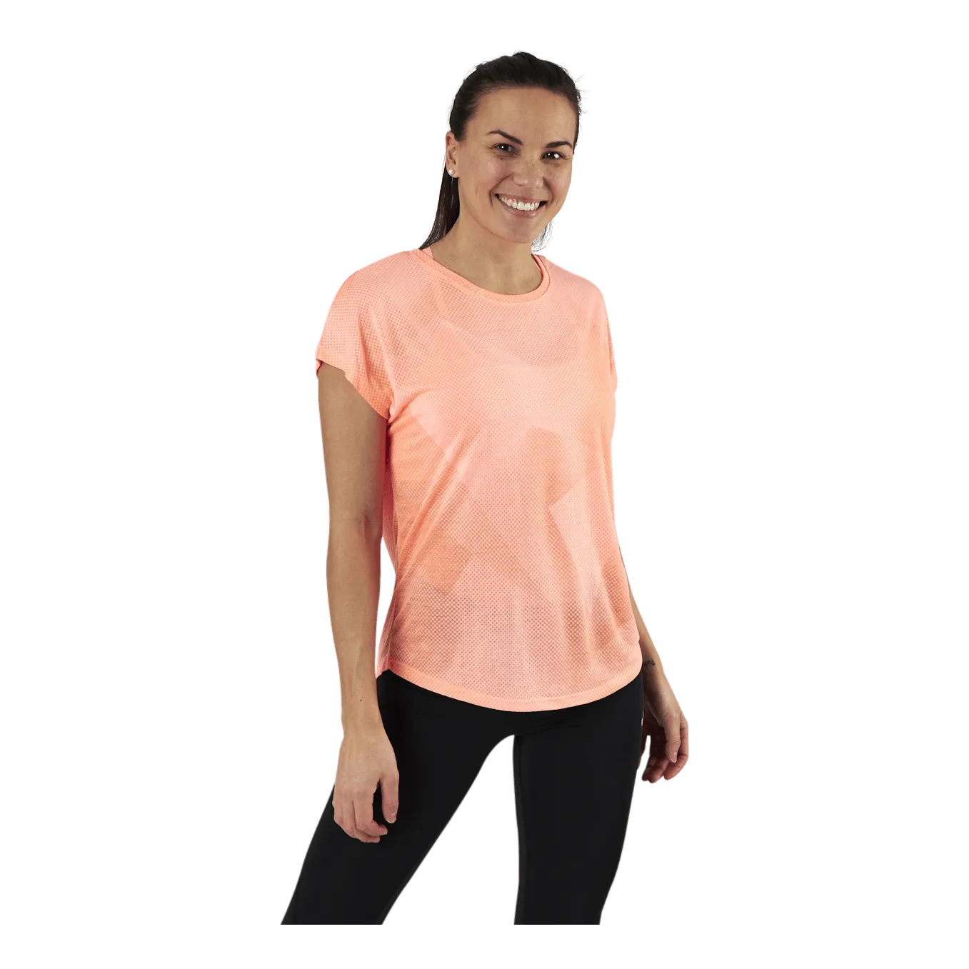 Only Play Fan Loose Burnout Ss Tee Orange
