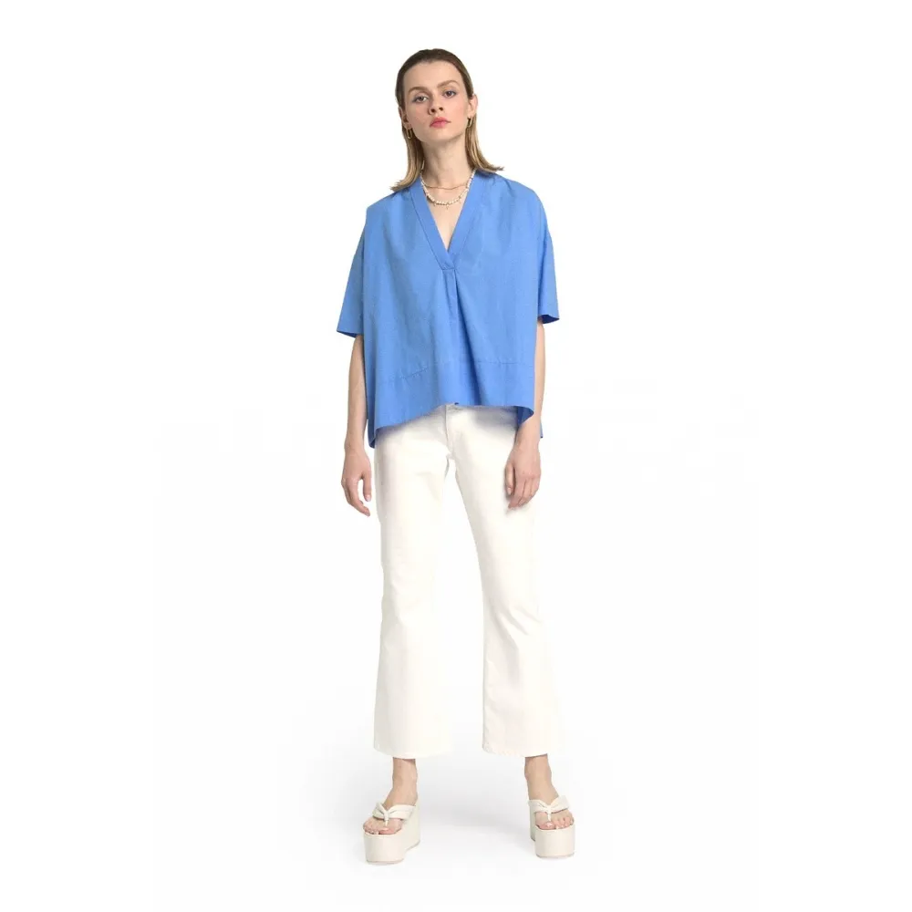 ottod'ame maglia in popeline con pences mujer camisa dc4486