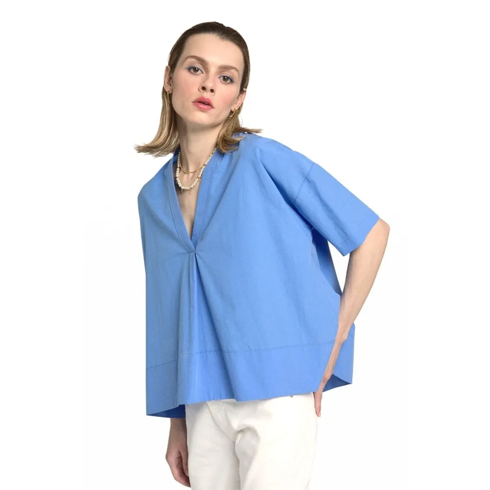 ottod'ame maglia in popeline con pences mujer camisa dc4486