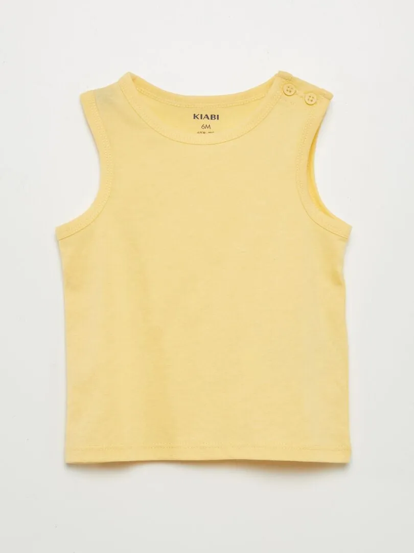 PACK DE 2 CAMISETAS SIN MANGAS DE PUNTO  BLANCO
