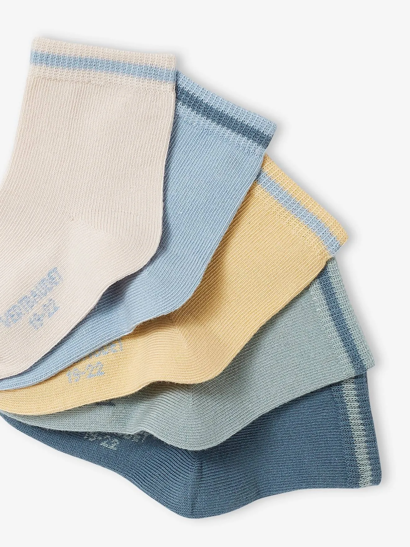 Pack de 5 pares de calcetines de colores para bebé niño