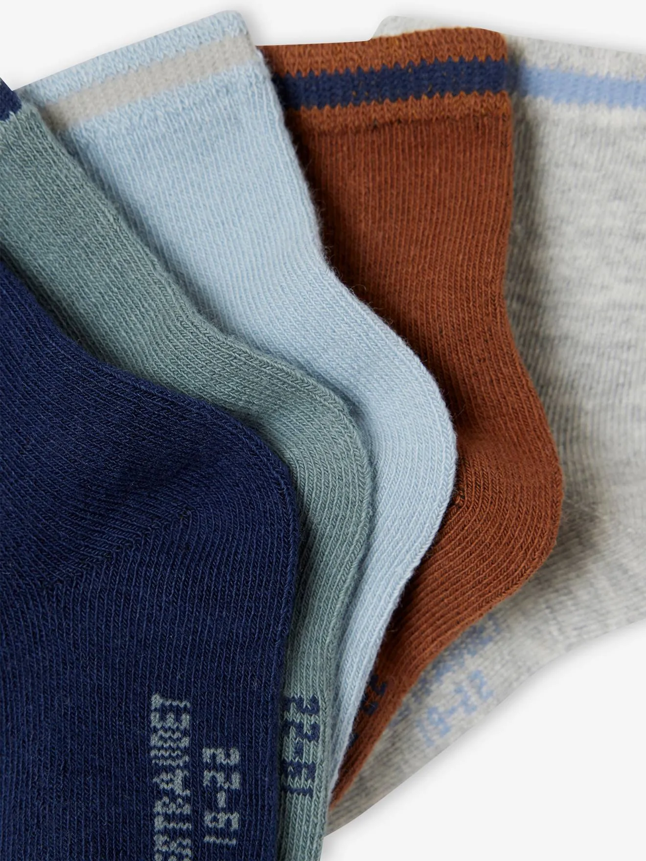 Pack de 5 pares de calcetines de colores para bebé niño