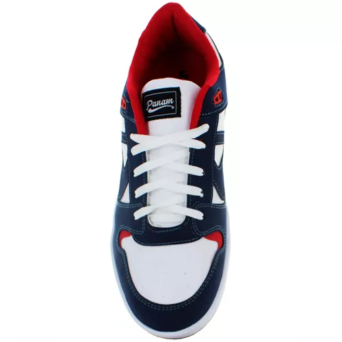 Panam Tenis Vestir Casual Skate Marino Blanco Hombre 83316