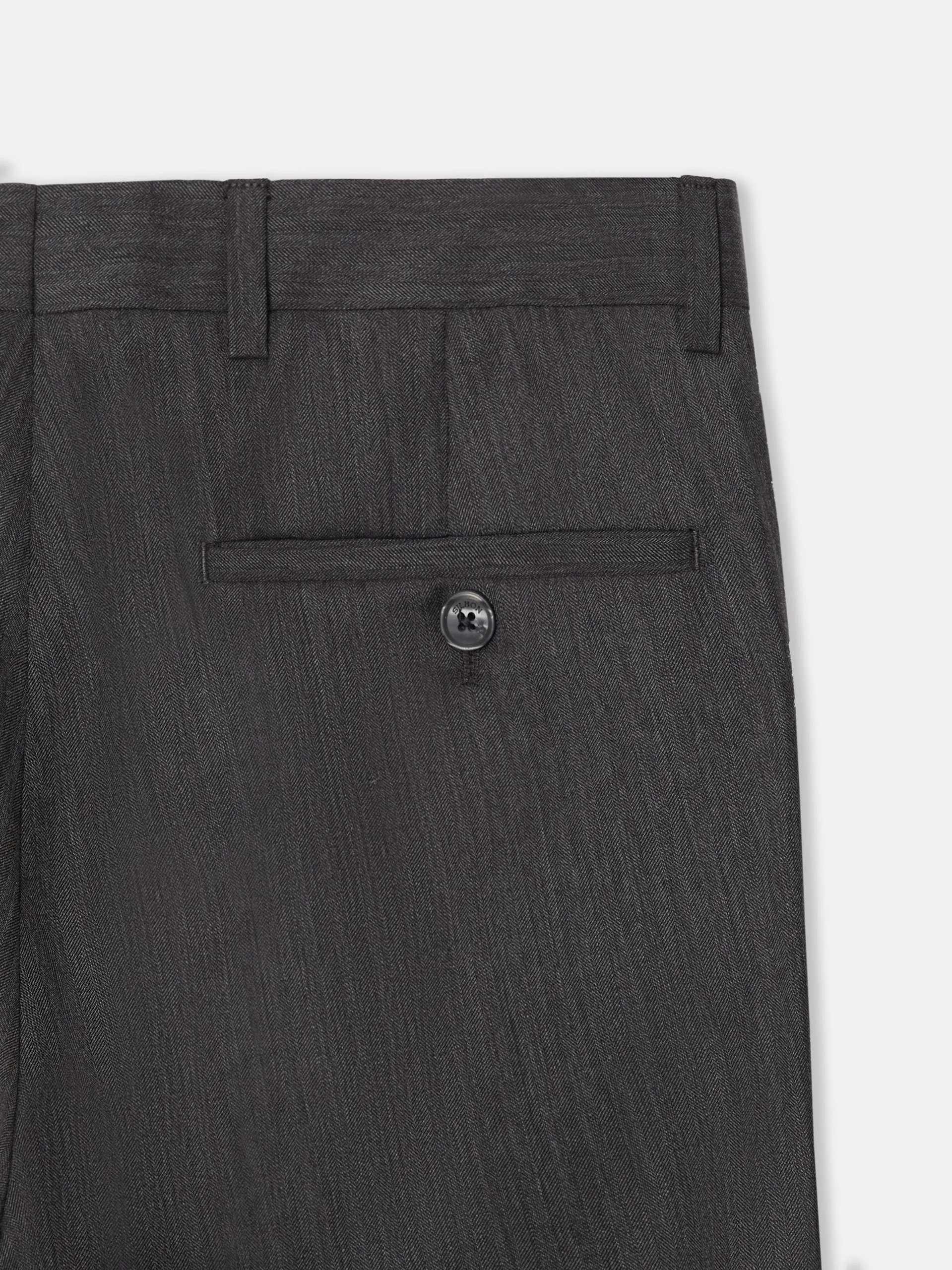 Pantalon traje clasico espiga gris