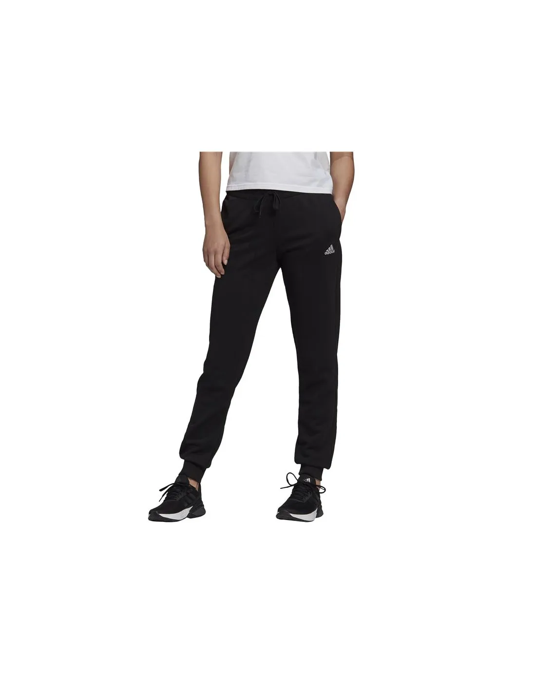 Pantalones adidas Essentials French Terry Logo W Negro