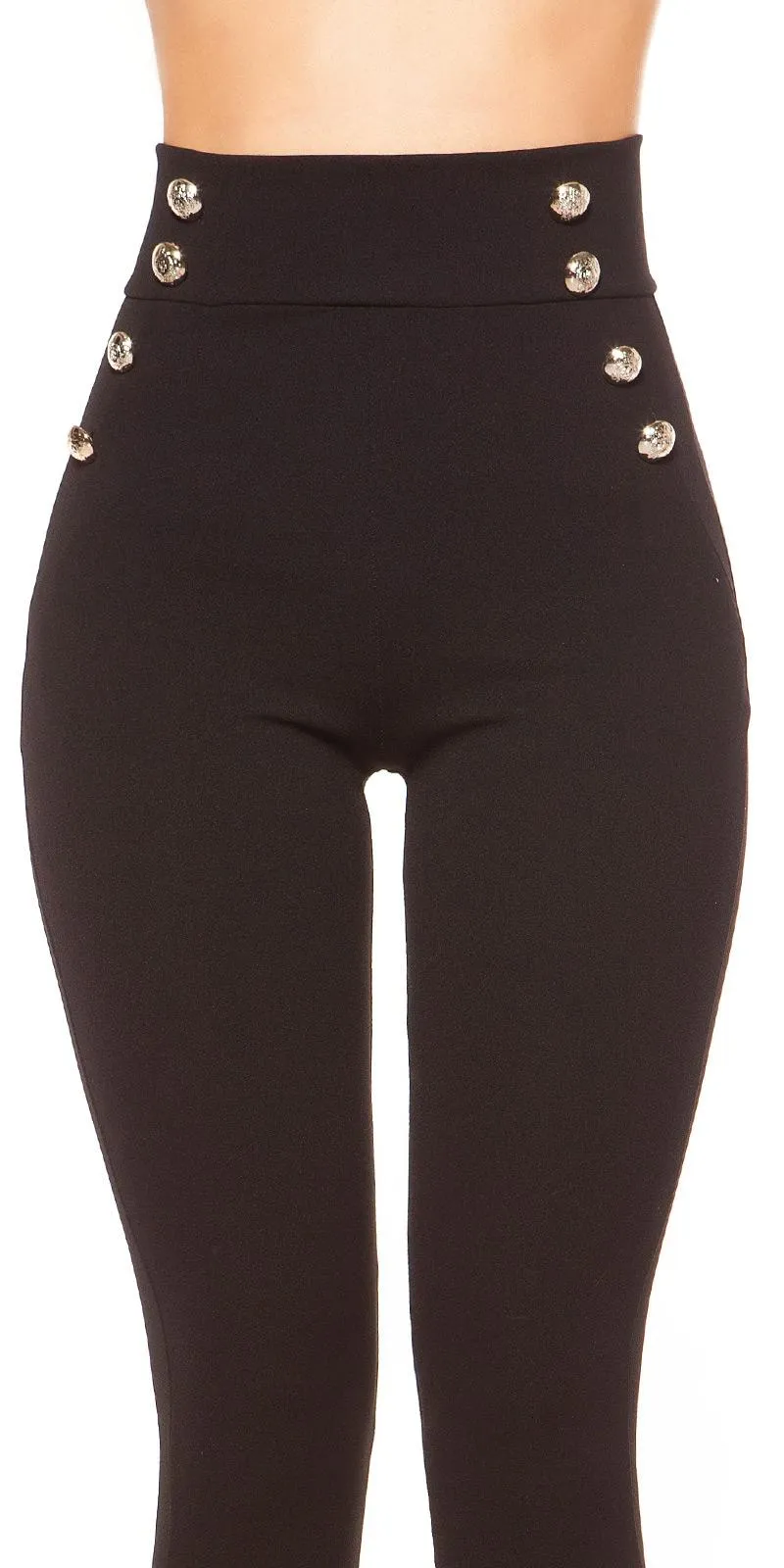 Pantalones de cintura alta negro