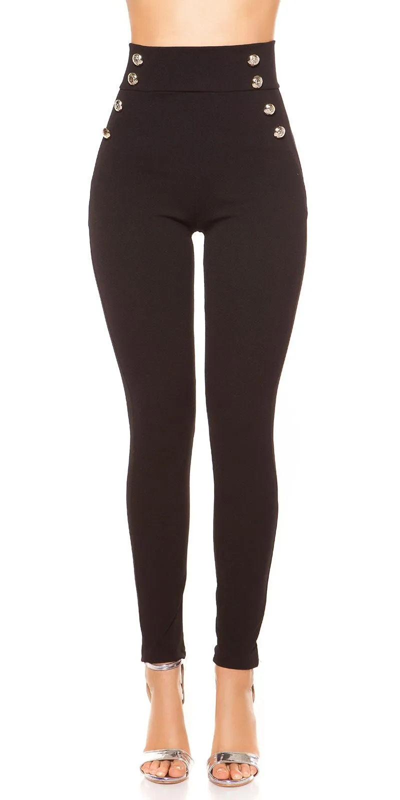 Pantalones de cintura alta negro