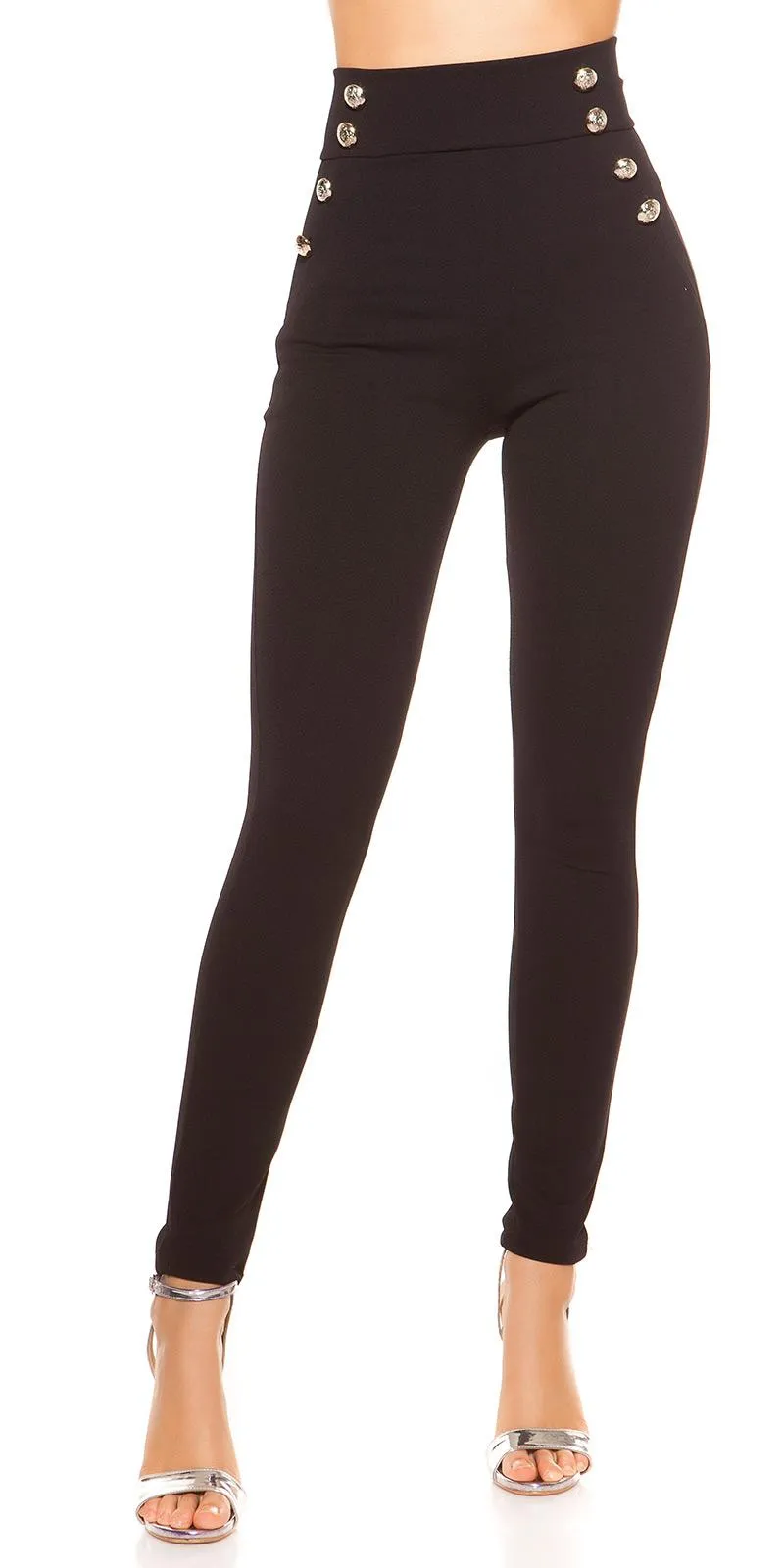 Pantalones de cintura alta negro