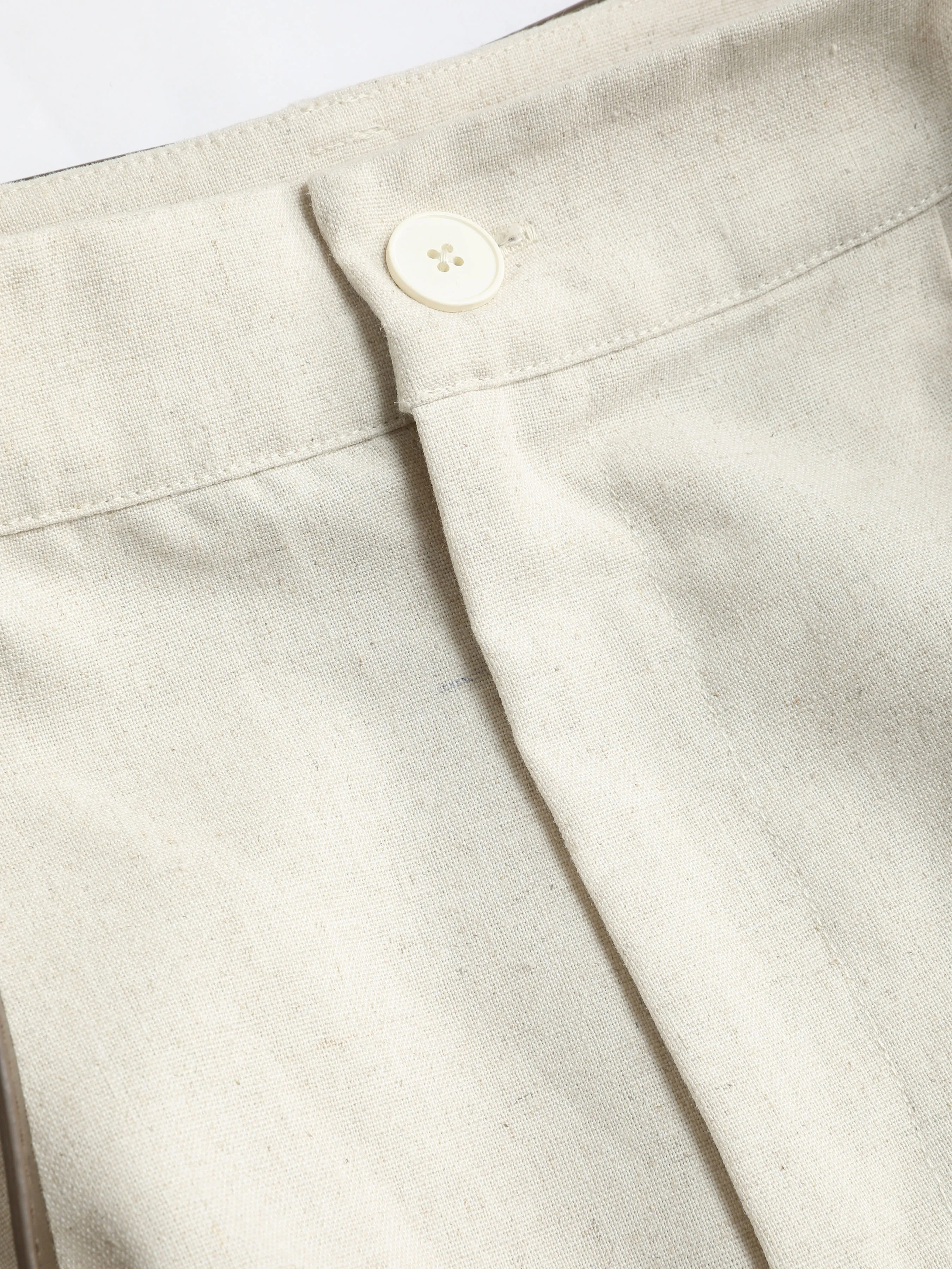 Pantalones de Lino Mezcla Sólidos con Cinturón y Pierna Ancha para Vacaciones en la Riviera Francesa