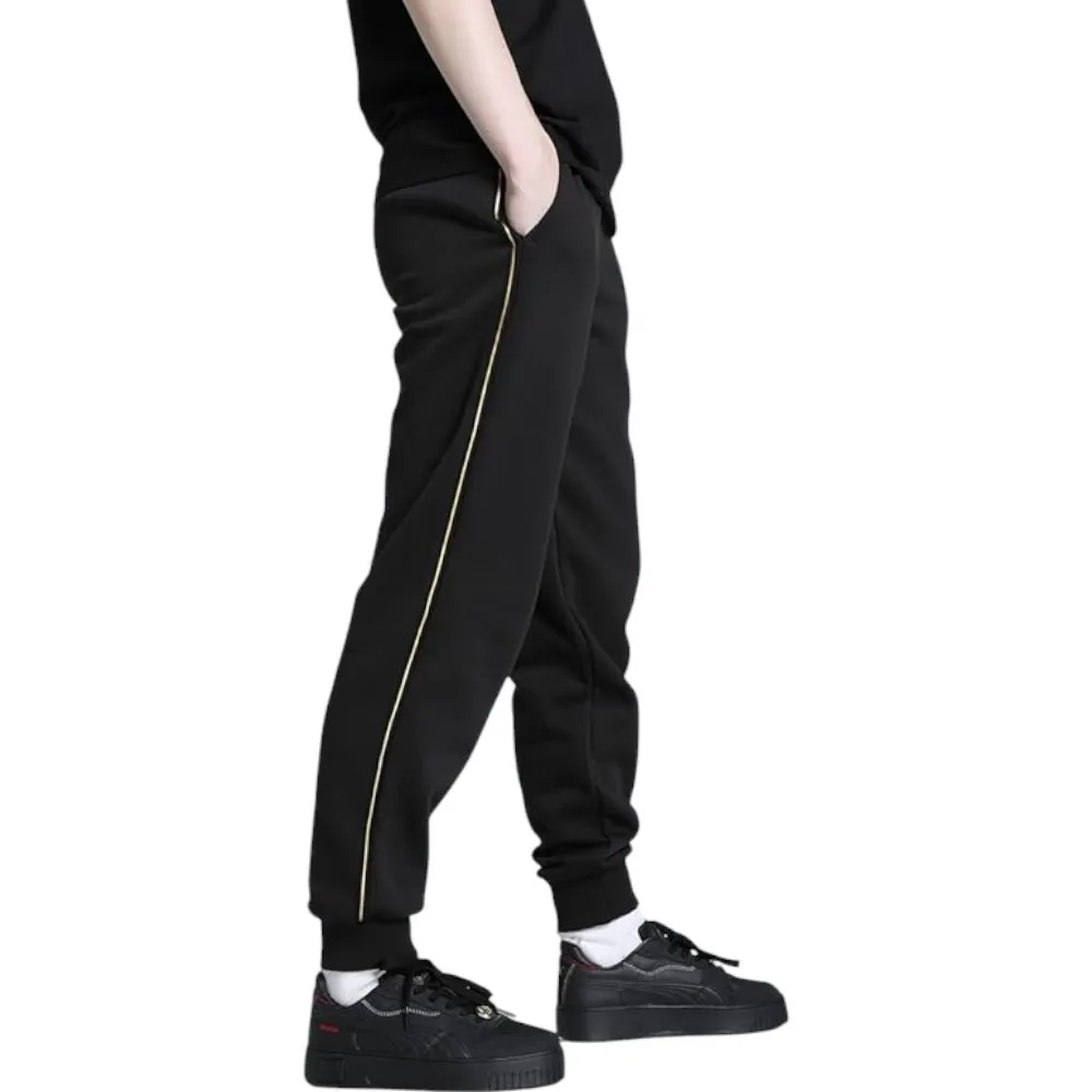 PANTALONES PUMA ESSENTIALS TAPE MINIMAL GOLD SWEATPANTS FLEECE NEGRO 68529601 MUJER