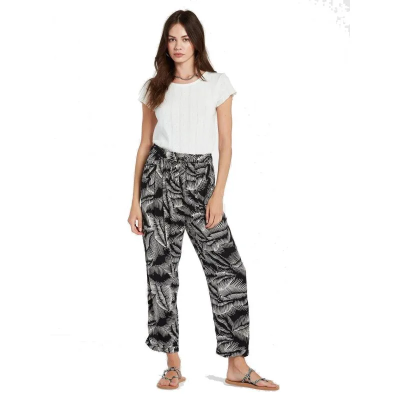 Pantalones Volcom Stay Palm (Negro/Blanco) Mujer