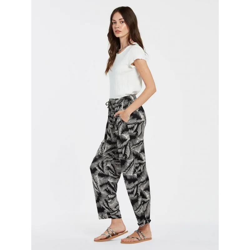 Pantalones Volcom Stay Palm (Negro/Blanco) Mujer