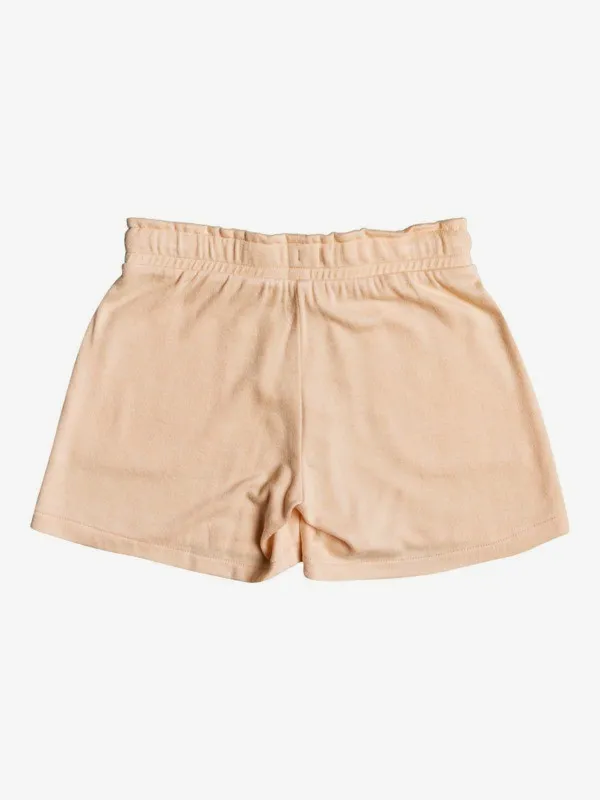 Pantalón corto ROXY short chándal corte holgado niña Barely Friend APRICOT ICE (nez0) Ref. ERGNS03089 salmón rosa