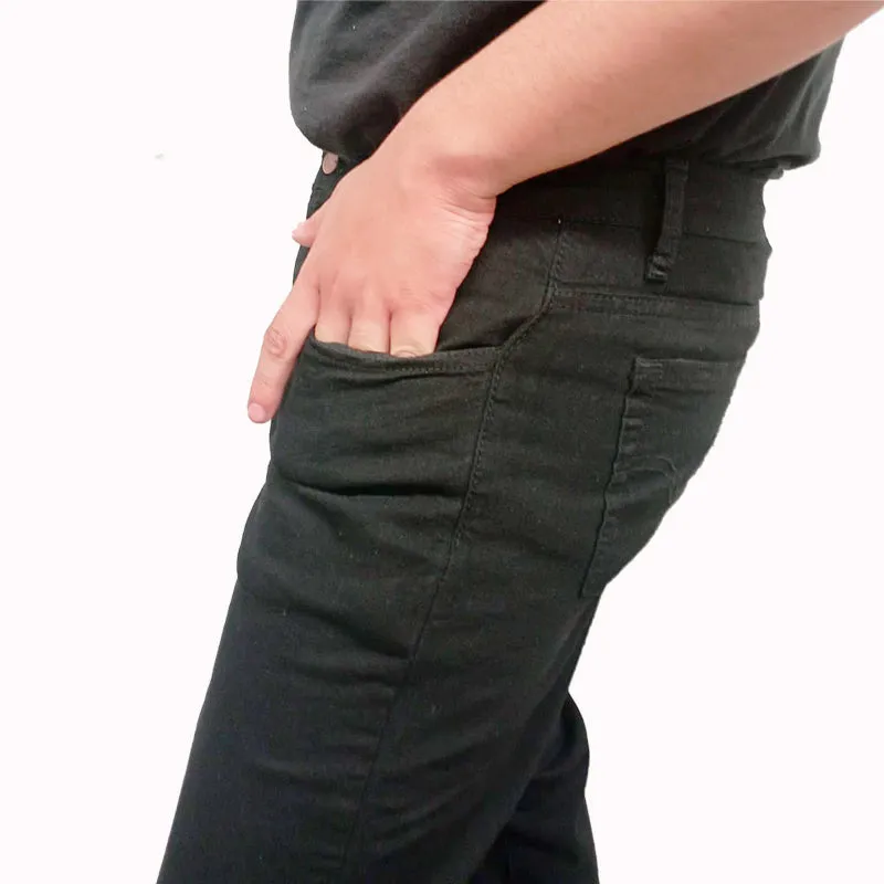 PANTALóN EJECUTIVO DE MEZCLILLA NEGRO LICA MOD. PDENIMNEG