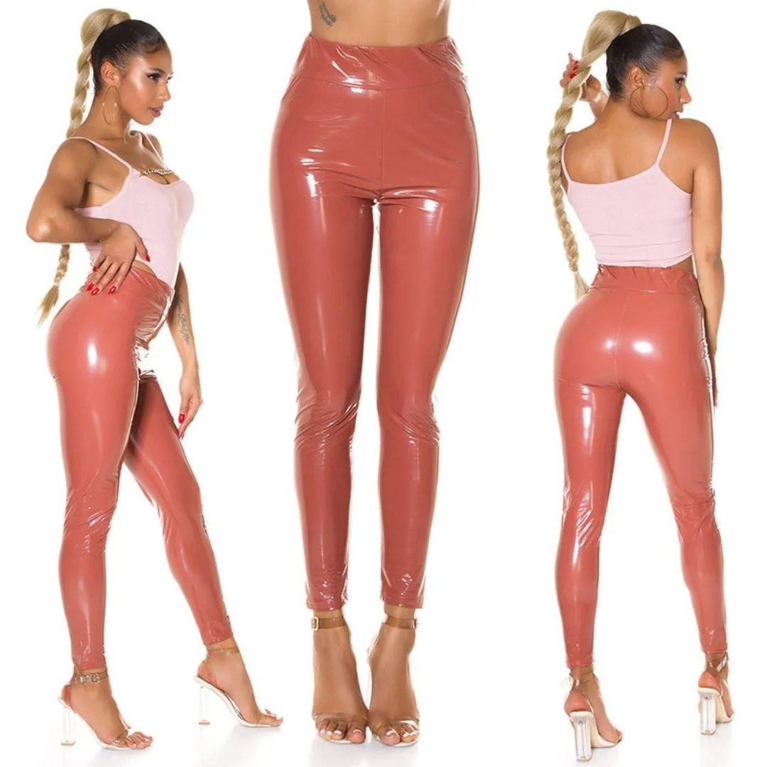 Pantalón latex paper bag marrón