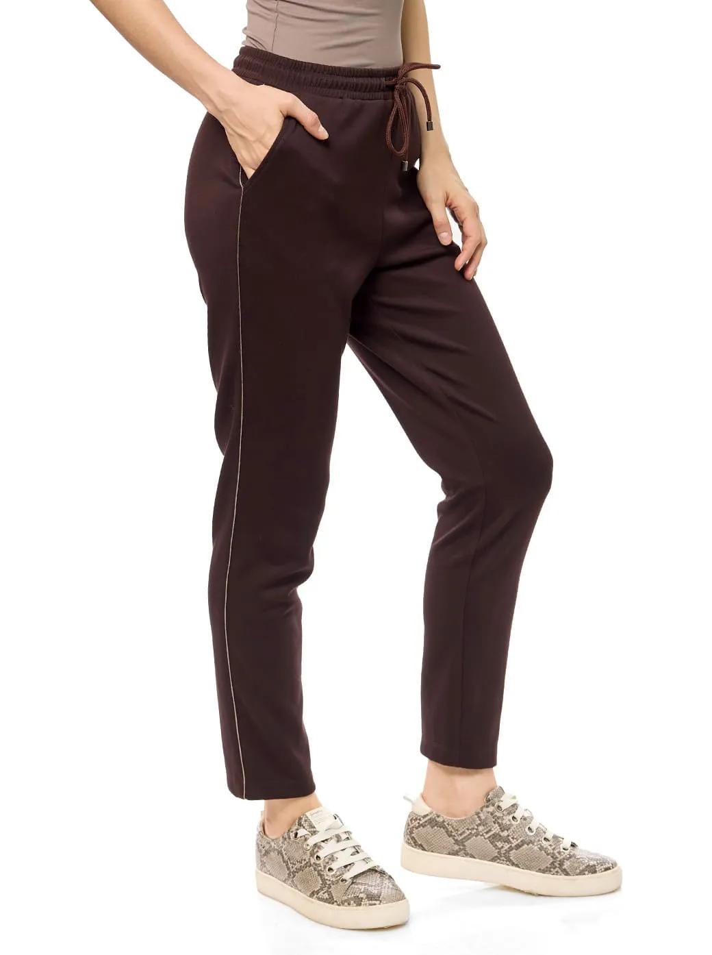Pants café bolsas y piola Comfort