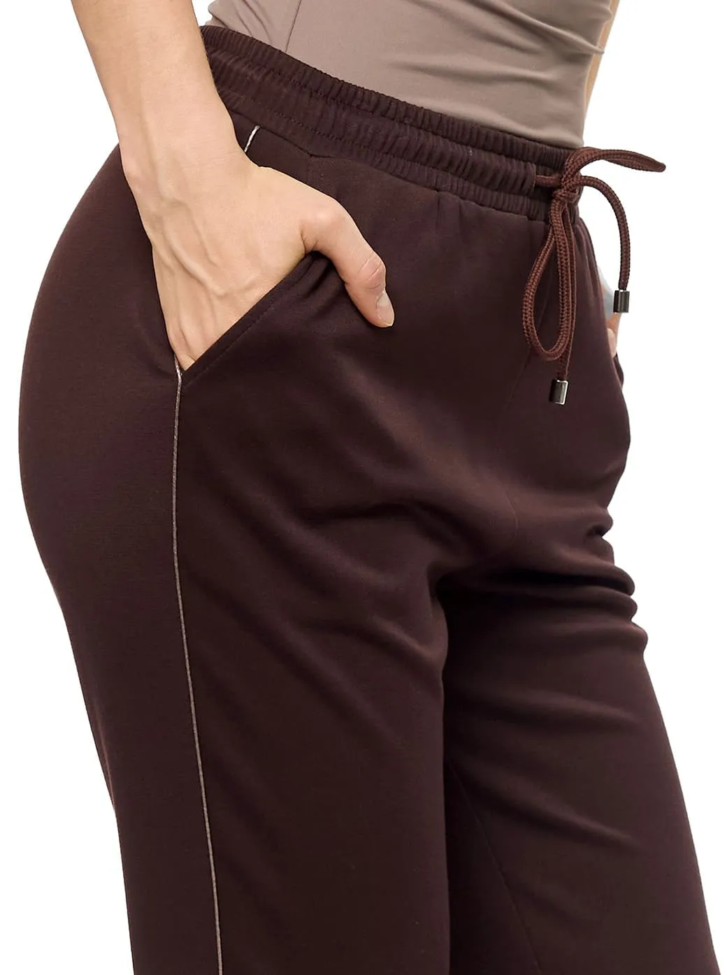 Pants café bolsas y piola Comfort